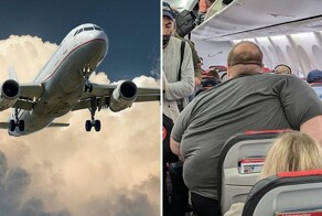 В сети завирусилась фотография пассажира, который с трудом уместился в своём кресле