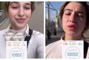 Попытка девушки пройти 100 тысяч шагов за день