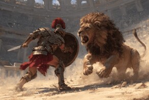 В Британии найдено доказательство схватки гладиатора со львом