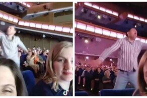 Зажигательный танец фаната на концерте Димы Билана