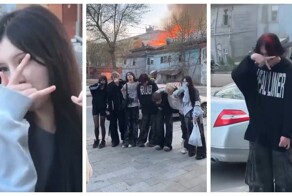 В Уфе подростки устроили съёмки на фоне горящего дома