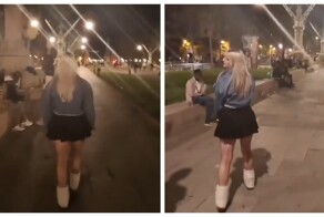 Отчаянная девушка решила прогуляться по ночной Барселоне