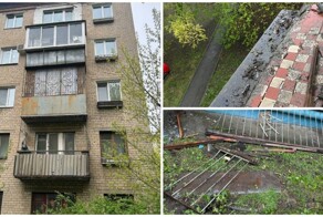 Балкон с людьми упал в Челябинске