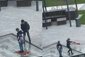 В Обнинске дети иностранных специалистов сорвали и растоптали георгиевский флаг