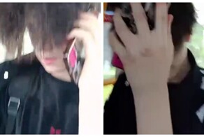 Мужчина пристал к неформалу в автобусе