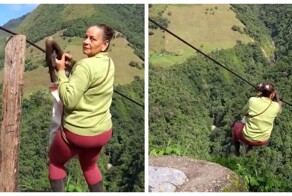 В горных городках Колумбии нет хороших дорог, зато есть настоящая система зиплайнов