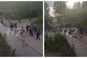 Рабочие устроили массовую драку в Красноярске