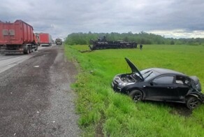 КАМАЗ с трофейной техникой НАТО перевернулся в Башкортостане