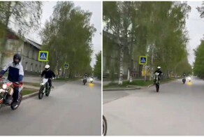"Синхронисты" на питбайках