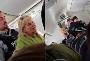 Пьяных мать и дочь под аплодисменты вывели из самолёта
