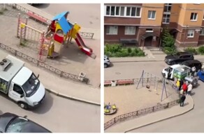 Молоковоз оповещает жителей домов о своём прибытии