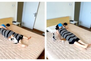 Котята мешают хозяйке спать