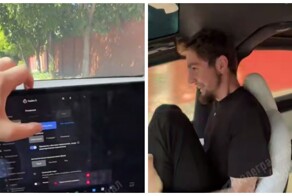 Парни протестировали режим быстрого ускорения на Тесле