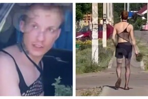Парень в странном наряде подсел в машину к мужчине
