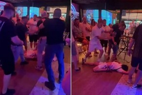 Охранник нокаутировал туриста  в испанском баре