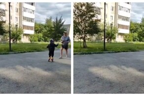 Женщина ударила своего сына из-за того, что он дурачился на камеру