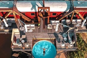 Крюгер Шалати: отель-поезд над мостом Саби