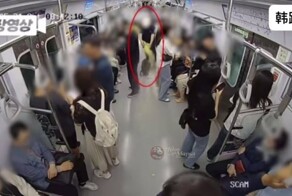 В Сеуле 67-летний кореец, разозлившись на решение суда о разводе, облил бензином вагон метро