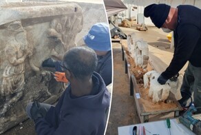 Археологи обнаружили древний саркофаг с изображением выпивающего Геркулеса