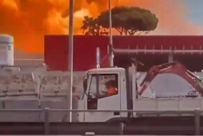 Взрыв на заправке в Риме попал на видео