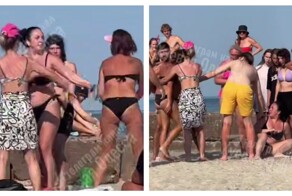Драка женщин на пляже в Одессе