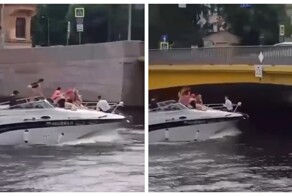 В Питере девушка не заметила мост и чуть не осталась без головы во время прогулки по реке