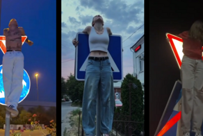 У подростков новый тренд: изображать распятого Иисуса на дорожном знаке