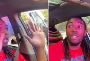 Полицейский разбил стекло машины и ударил водителя за выключенные фары