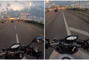 Два мотоциклиста не поделили МКАД