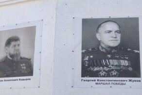 "Преданный солдат Путина": портрет Кадырова в Крыму вернули в ряд с великими героями Великой Отечественной войны