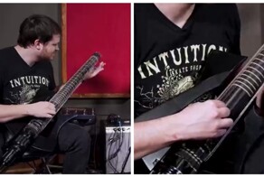 Как звучит гитара с вращающимся грифом