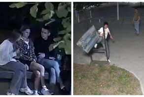 Двое парней разнесли сквер и украли дорожный знак — всё ради понтов перед девушками