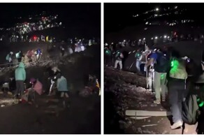 Впечатляющее количество туристов, желающих подняться на гору в Японии 