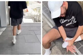 Блогер прогулялся по Токио в белых носках