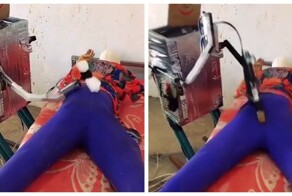 Самодельный робот делает укол