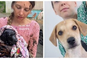 Девушка из Краснодарского края полезла в яму с мазутом, чтобы спасти щенка