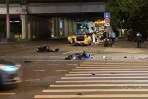 Момент смертельного Мото ДТП в Москве