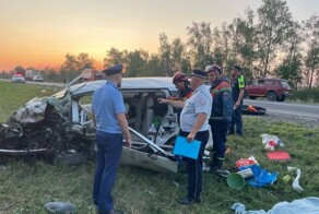 Выехала на встречную полосу в автомобиль с семьёй