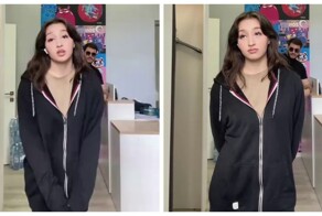 Девушка перепутала человека с постером