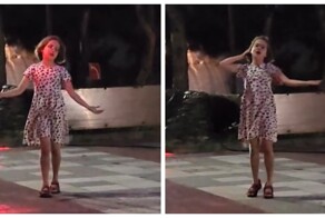 Одна на дискотеке