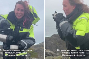 Чаепитие на берегу Баренцева моря