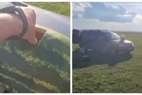 Эксперимент на отдыхе: что будет, если положить патрон в арбуз