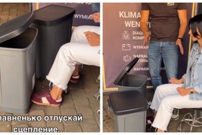 Мусорные баки вместо авто: оригинальный способ научиться ездить на механике