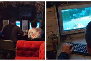 Компьютерный клуб в стиле нулевых в гараже