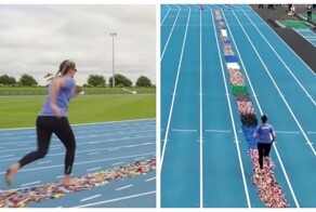 Женщина попала в Книгу рекордов Гиннесса, пробежав босиком по дорожке из деталей LEGO