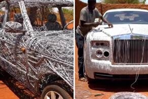 Африканские умельцы собрали Rolls-Royce и Range Rover из проволоки