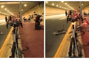 Видимо, что-то личное: кот устроил атаку на велосипеды