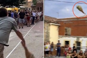 В Испании прошёл чемпионат по метанию хамона