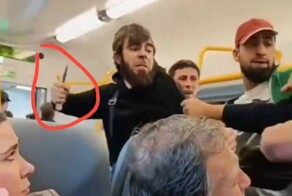В Подмосковной электричке бородатые безбилетники с ножами напали на контролёра и пассажира