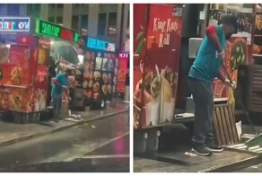 Мойка противня — прямо в луже